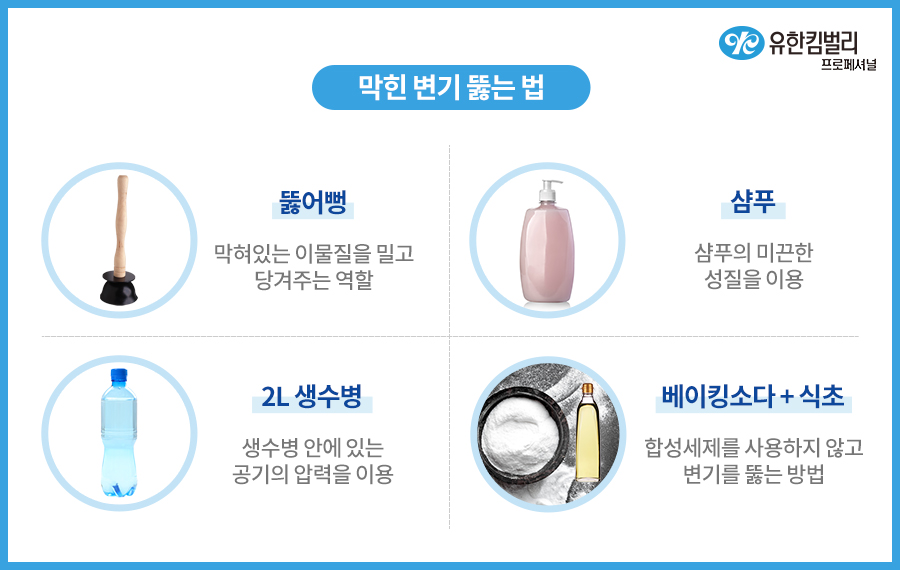 막힌 변기 뚫는 법